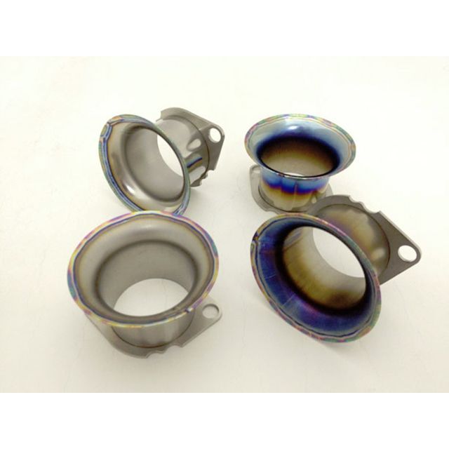 【メーカー直送】スーパーバイク FCR用フルチタンファンネル ビックボディー用（35φ-41φ） 汎用 仕様 ソリッドフレア（焼き色あり） ファンネルサイズ 40mm 個数 4個 68505-289150