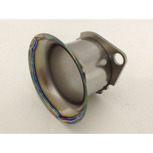 【メーカー直送】スーパーバイク PWK28用フルチタンファンネル 汎用 仕様 ポリッシュピュア(焼き色なし) サイズ 28mm 68513-289223