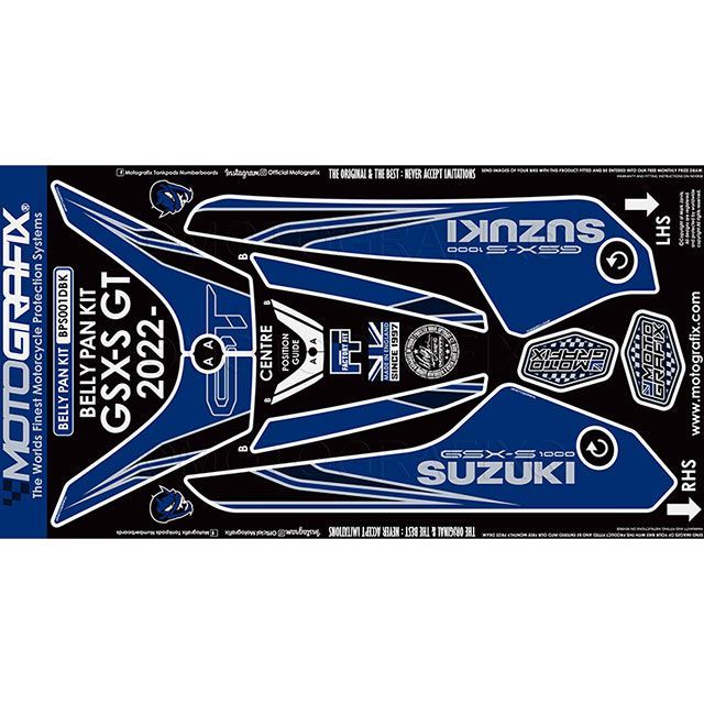 モトグラフィックス ボディパッド Belly Pan Protector GSX-S1000GT MT-BPS001DBK｜モトメガネ 店