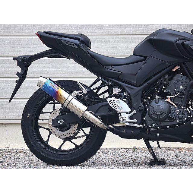 ダブルアールズ JMCA スリップ ラウンド・焼き色チタンサイレンサー YZF-R25/MT-25 BK2280JM