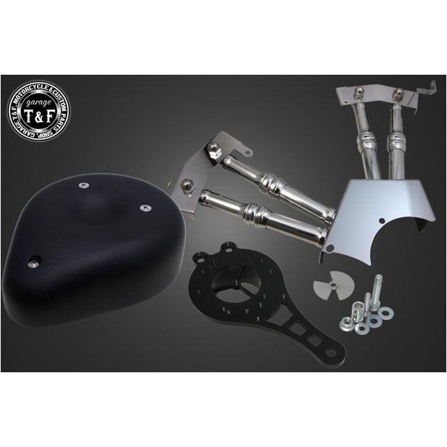 ガレージT&F ドラッグスター250 ティアドロップ&プッシュロッドカバー SET(ブラック/メッキ) ドラッグスター250 ・7082519|モトメガネ 店