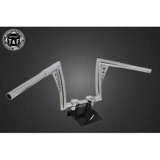 ガレージT&F 極太バットマンハンドル 10インチ 22.2mm（メッキ） 汎用 ・708262