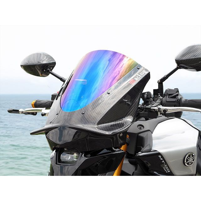 マジカルレーシング バイザースクリーン MT09/SP 材質 平織カーボン・スモーク（一部FRP/黒） 001-MT0924-0401｜モトメガネ 店