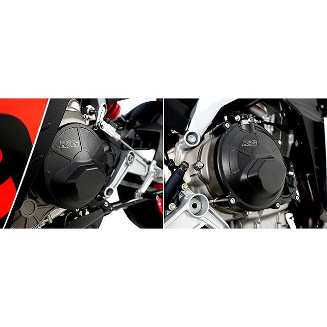 アールアンドジー ハイブリッドPROエンジンケースカバーセット（ブラック） RS 660/Tuono 660 RG-KEC0182PROBK｜モトメガネ 店