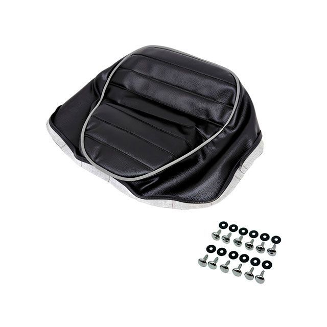 アルバ 日本製シートカバー/モンキー12V インジェクション 鋲付きックロール【ブラック】（張替） モンキー HCH1200-C90P70-TAC45-PARTS