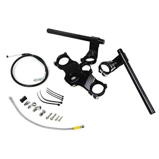 アクティブ セパレートハンドル＆トップブリッジキット（ブラック/ブラック） CB1000F 13610017｜モトメガネ 店