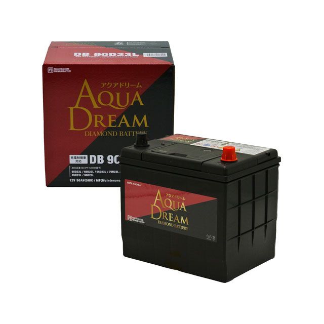 【メーカー直送】アクアドリーム DIAMOND 四輪バッテリー AD-DB-90D23L 90D23L｜モトメガネ 店