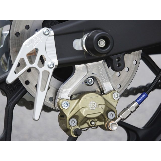 オーバーレーシング リアキャリパーサポート ブレンボ2P用 MT-25 YZF-R25 カラー シルバー ・83-35-21
