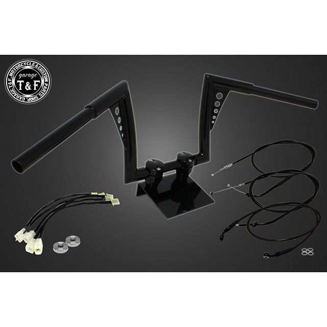 ガレージT&F レブル250 2017-2019年 ABS非搭載モデル 極太バットマンハンドル 10インチ＆ワイヤーセット（ブラック） レブル250 ・7091904
