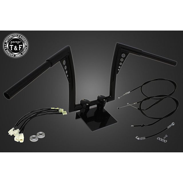 ガレージT&F レブル250 2017-2019年 ABS搭載モデル 極太バットマンハンドル 12インチ＆ワイヤーセット（ブラック） レブル250 ・7091914