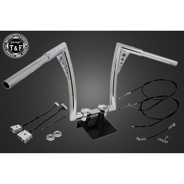 ガレージT&F レブル250 2020-2024年 ABS搭載モデル 極太バットマンハンドル 14インチ＆ワイヤーセット（メッキ） レブル250 ・7091923