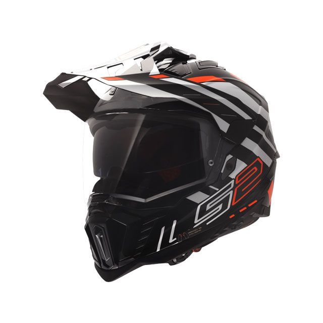 エルエスツーヘルメット LS2 EXPLORER PLUS F（ブラック オレンジ） サイズ XXL 467017152XXL