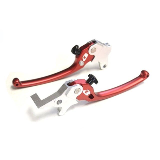 KN企画 RCB アルミ調整式ブレーキレバー（AEROX/NVX155）S3シリーズ（レッド） AEROX155 NVX155 01LV292R-KN