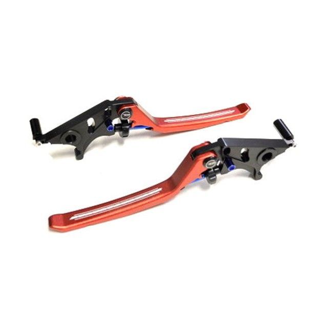 KN企画 AR APEXX 調整式ブレーキレバー左右セット NMAX125/155（レッド） AP-BLE08RD