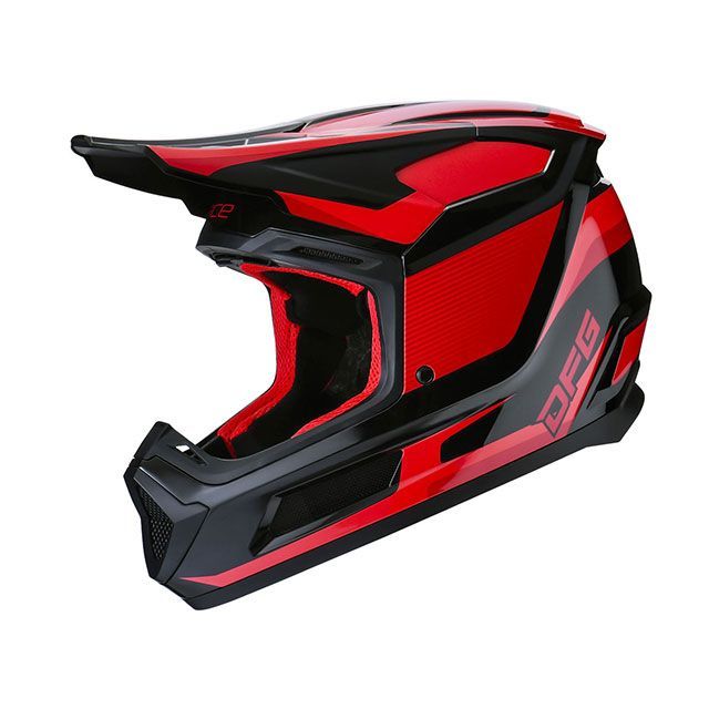 【特価品】ディーエフジー ACE ヘルメット（ブラック/レッド） サイズ XS C9614