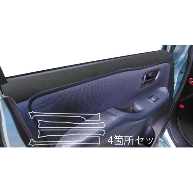 ハセプロ アートレザー/バックスキンルック トヨタ ヴォクシー/ノア ZWR/ZRR80系（2014.1～） ドアインナーパネル ブラック LCBS-DIPT8