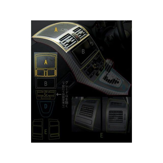 ハセプロ トヨタ ブレイドAZE154H/156H マスターGRE156H（06.12～09.11）MC前 センターエアアウトレットパネル ブラック CCAOT-1