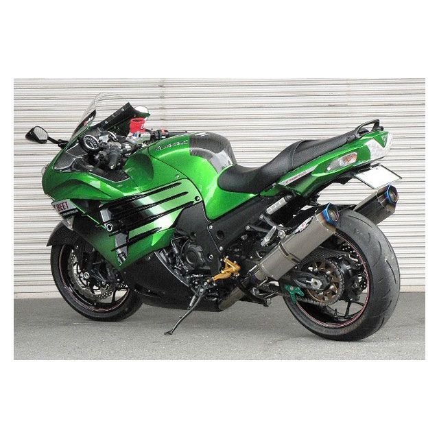 ビートジャパン NASSERT Evolution TypeII T-2 スリップオンマフラー Ninja ZX-14R サイレンサー ブルーチタン 0222-KB6-BL|モトメガネ 店