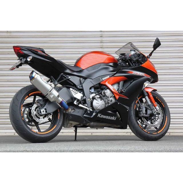 ビートジャパン NASSERT Evolution Type II スリップオンマフラー ZX-6R ABS サイレンサー ブルーチタン 0222-KC8-BL