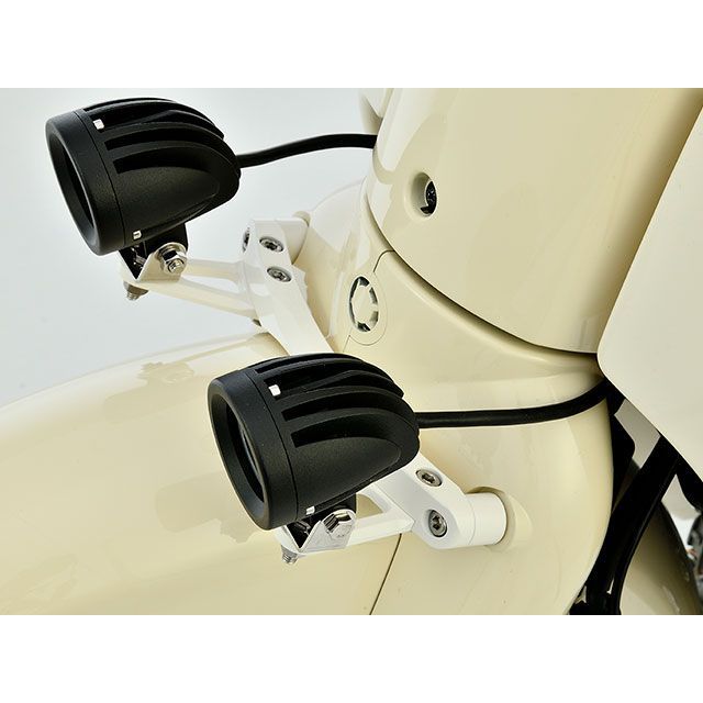 オーバーレーシング フォグランプステー（ホワイト） スーパーカブ C125 ・62-126-01W｜モトメガネ 店