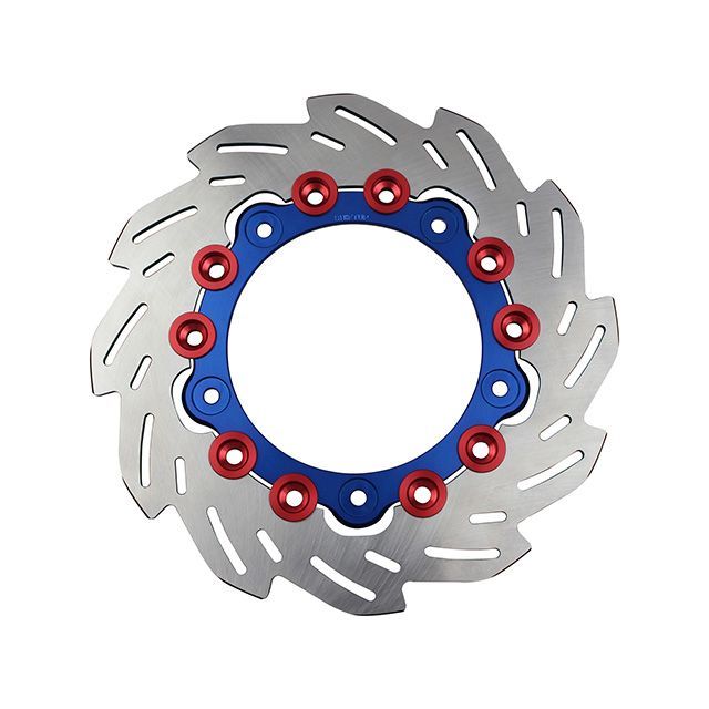 シフトアップ フロントウェーブディスクローター220mm/純正サイズ（インナー：BLUE/ピン：RED） 290050-01｜モトメガネ 店
