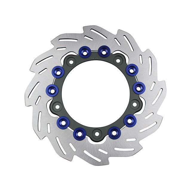 シフトアップ フロントウェーブディスクローター220mm/純正サイズ（インナー：SMOKE GUNMETA/ピン：BLUE） 290051-29｜モトメガネ 店