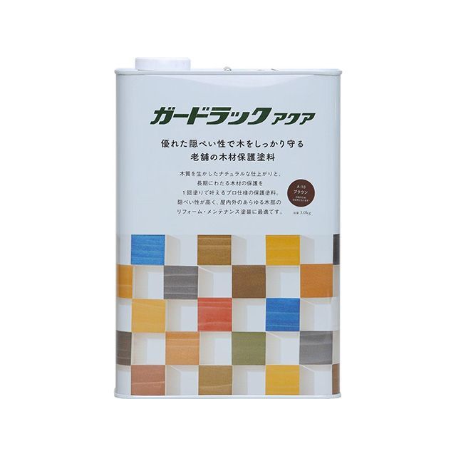 和信ペイント ＃800407 ガードラックアクア 3.0kg（ブラウン） ＃800407