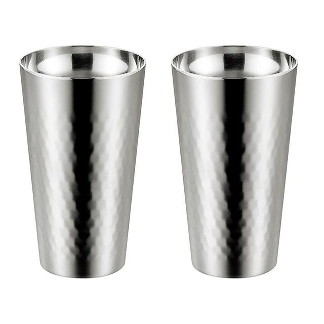 ヨコヤマ EJA-3000 燕熟の技 チタン二重タンブラー240ml 2P（ミラー仕上げ） EJA-3000