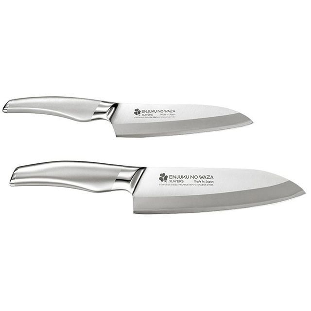 ヨコヤマ EJH-2500 燕熟の技（クローバー）3LAYERS 三徳包丁・ペティ 2本セット EJH-2500