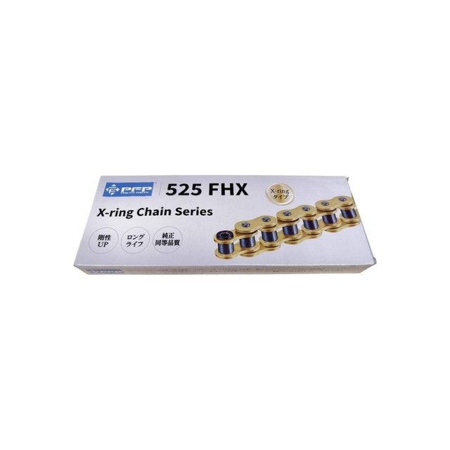 【メーカー直送】ピーエフピー X-ringチェーンシリーズ 525FHX-110L ゴールド｜モトメガネ 店