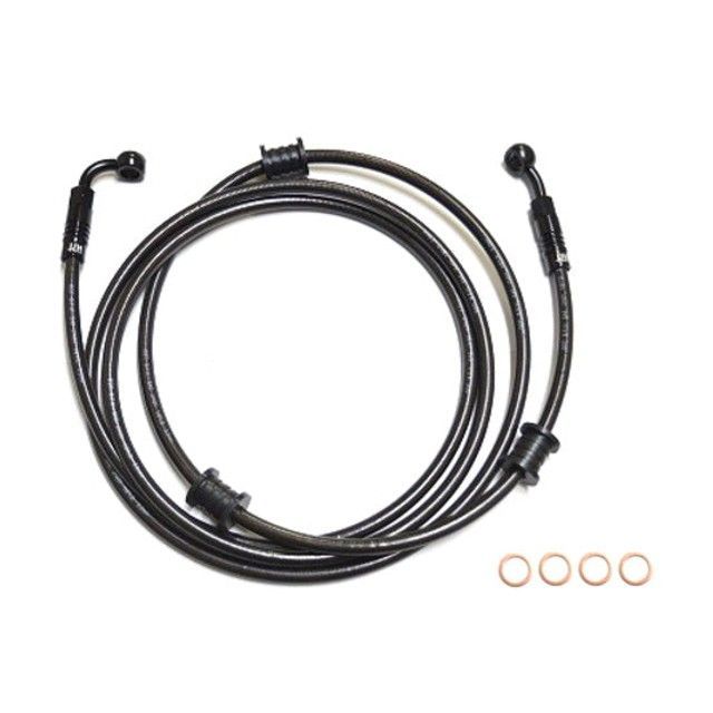 KN企画 ステンメッシュブレーキホースKIT/2430mm/グリファス ロンホイ シグナスグリファス KN-MH-2430|モトメガネ 店