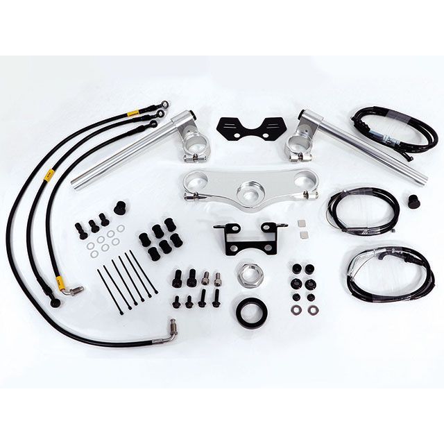 アクティブ セパレートハンドル＆トップブリッジキット（ブラック） Z650RS 13670030｜モトメガネ 店