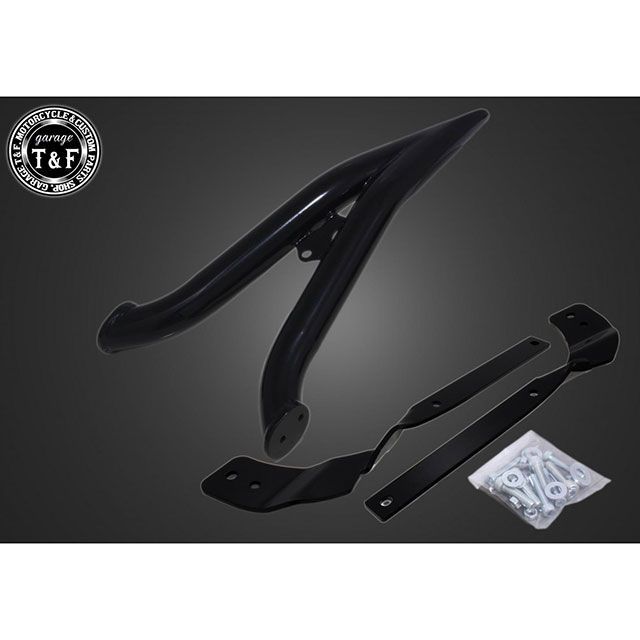 ガレージT&F イントルーダーLC250 極太φ38シーシーバーミディアム（ブラック）純正フェンダー専用 イントルーダーLC250 ・8031605｜モトメガネ 店