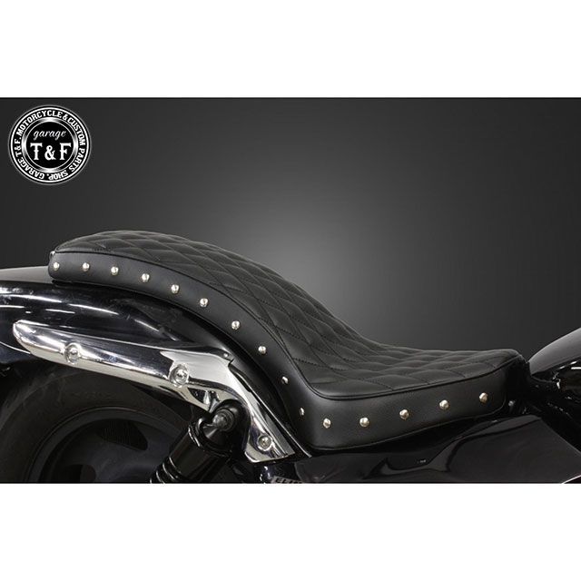 ガレージT&F エリミネーター250V スタッド付きコブラシート/ダイヤ(ブラック) エリミネーター250V ・8031707|モトメガネ 店