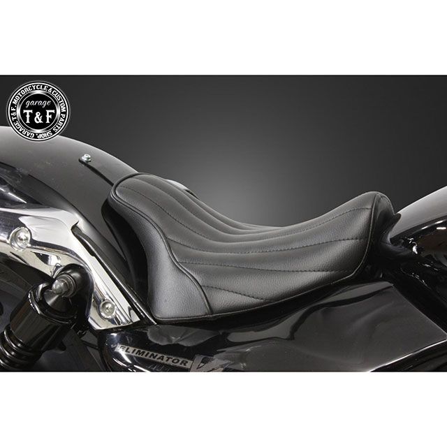 ガレージT&F エリミネーター250V フラットシングルシート/バーチカル(ブラック) エリミネーター250V ・8031724|モトメガネ 店