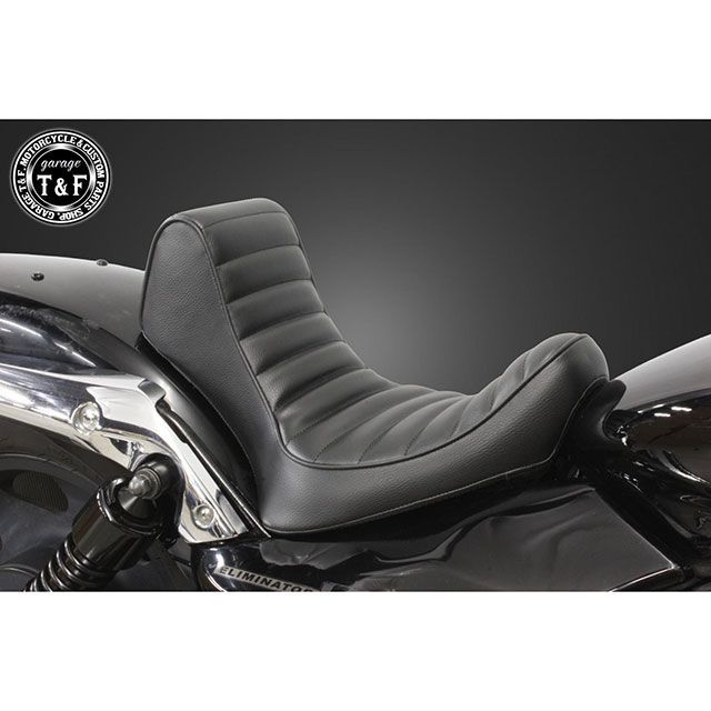 ガレージT&F エリミネーター250V キング＆クィーンシート メインシートのみ/タックロール（ブラック） エリミネーター250V ・8031730｜モトメガネ 店