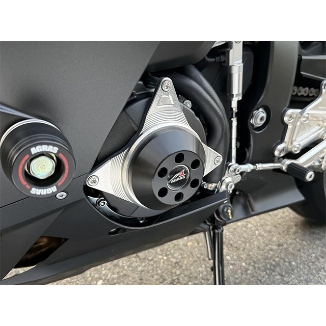 アグラス レーシングスライダー ジェネレーター(左側) CBR600RR ジュラコン(R) ブラック 342-187-001B|モトメガネ 店