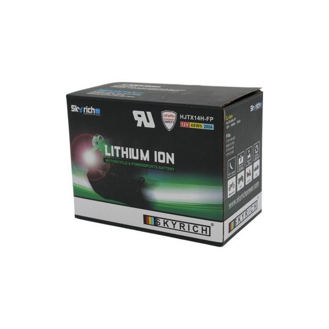 【メーカー直送】スカイリッチ HJTX14H-FP リチウムイオンバッテリー(YTX12-BS、YTX14-BS 互換) HJTX14H-FP|モトメガネ 店