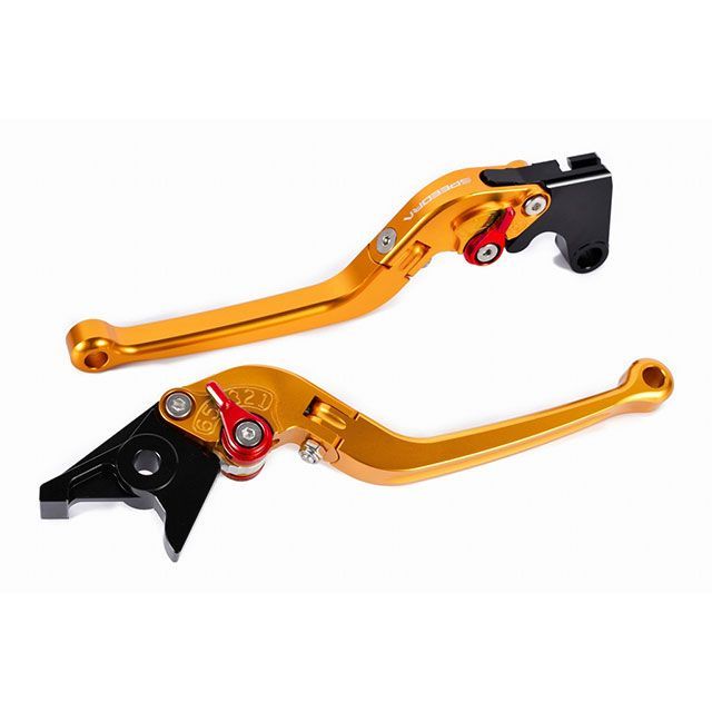 SPEEDRA アジャストレバー スタンダード可倒式（レバー本体カラー：ゴールド） アジャスターカラー ゴールド LVAG096GD-GD｜モトメガネ 店