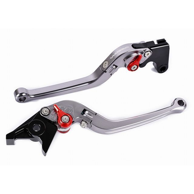 SPEEDRA アジャストレバー スタンダード可倒式(レバー本体カラー:チタン) アジャスターカラー グリーン LVAG096TM-GN|モトメガネ 店