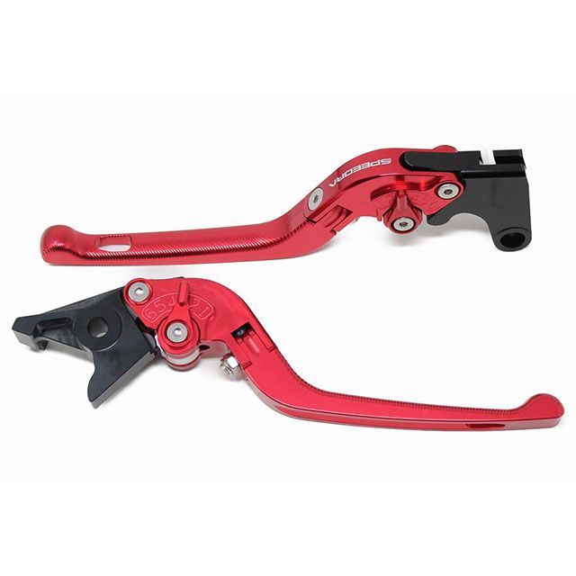 SPEEDRA アジャストレバー 3D可倒式（レバー本体カラー：レッド） アジャスターカラー チタン LVDG096RD-TM｜モトメガネ 店