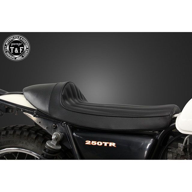 ガレージT&F 250TR カフェシート(ブラック/バーチカル) 250TR ・8042112|モトメガネ 店