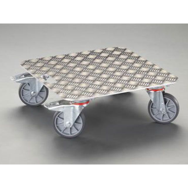エスコ 500×500mm/250kg ドーリー(ブレーキ付/アルミ製) EA520AD-14|モトメガネ 店