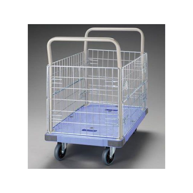 エスコ 914×600mm/300kg 運搬車(メッシュカゴ付/樹脂製) EA520B-56|モトメガネ 店