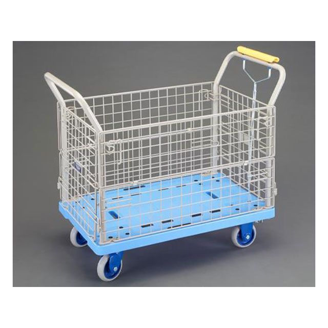 エスコ 900×600mm/300kg 運搬車(静音/メッシュ/ブレーキ) EA520BY-43B|モトメガネ 店