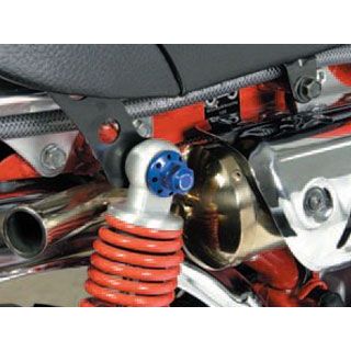 SP武川 リヤクッションマウントナット M10（8ホールタイプ） 4個1セット モンキー/ゴリラ、モンキー（FI）、スーパーカブ50、リトルカブ等のツインショック車 カラー ブルー ・06-06-0019