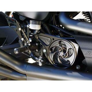 ベビーフェイス フロントプーリーカバー XR1200 カラー シルバー 002-HD008SV|モトメガネ 店
