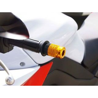 ベビーフェイス ハンドルバーエンド φ30 M8-凹 KAWASAKI車用 タイプ ロング 素材 アルミ カラー ゴールド 005-BEL18GD