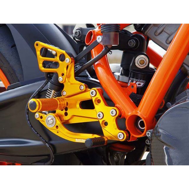 ベビーフェイス UPタイプ・バックステップキット 1190 RC8/R カラー ゴールド 002-KT006GD|モトメガネ 店