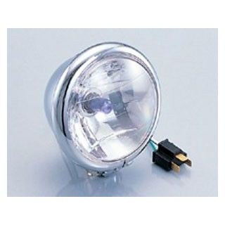 キタコ マルチリフレクターヘッドライトASSY 4-1/2インチ（メッキ） 汎用 800-0500720